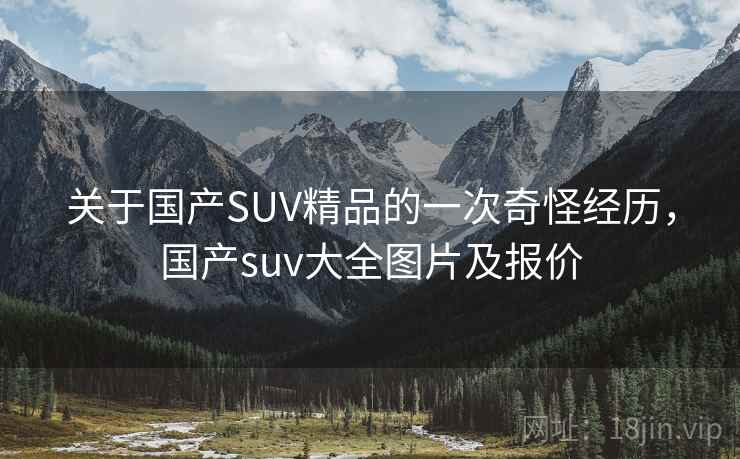 关于国产SUV精品的一次奇怪经历,国产suv大全图片及报价